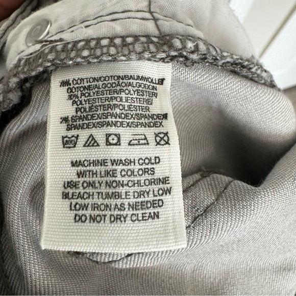 Free People Gray Paisley Print Size 26 Skinny Jeans With Zipper On Ankles - Picture 8 of 8